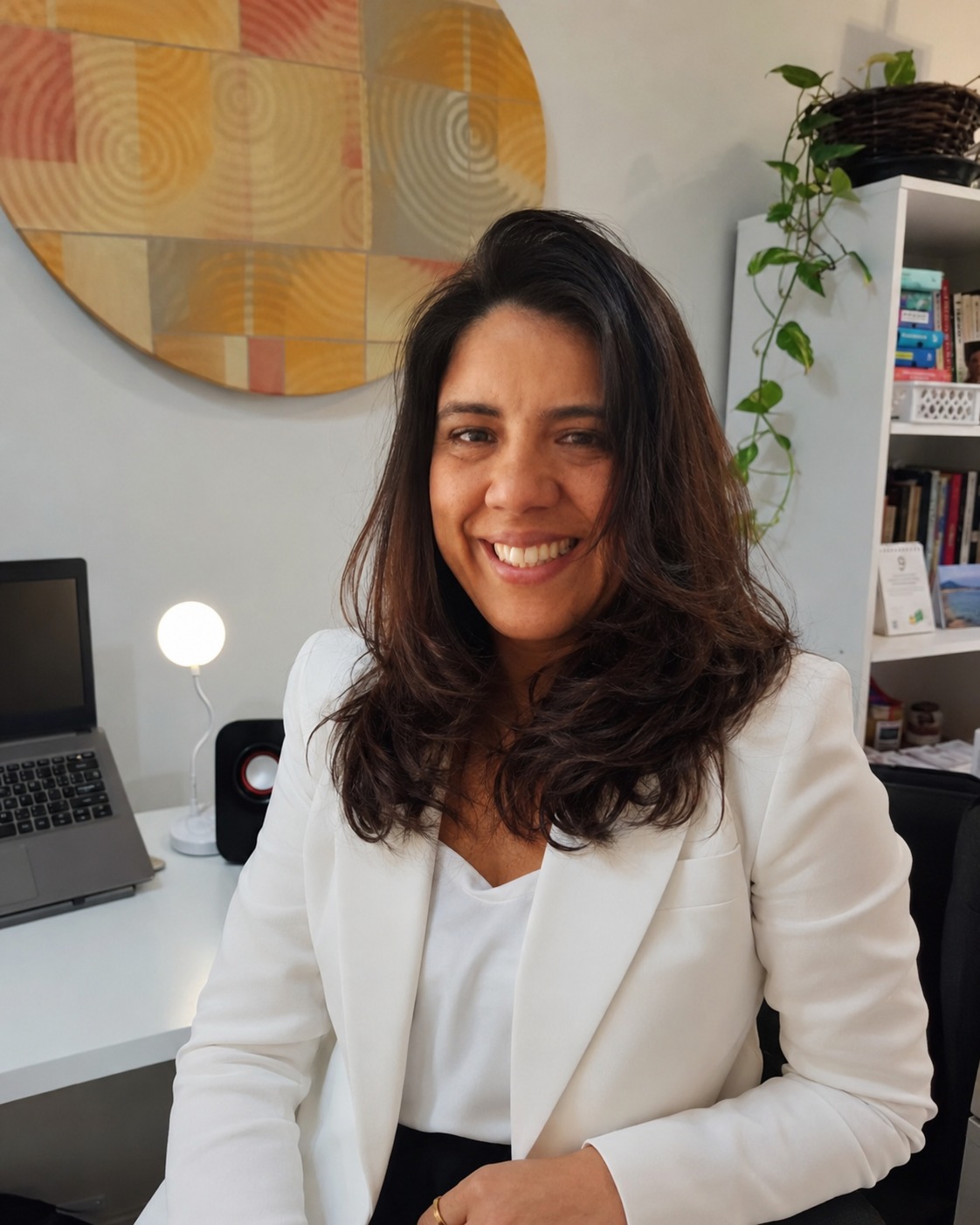 Adriane Santos, psicóloga do Espaço Essencia, em seu consultório em Pinhais